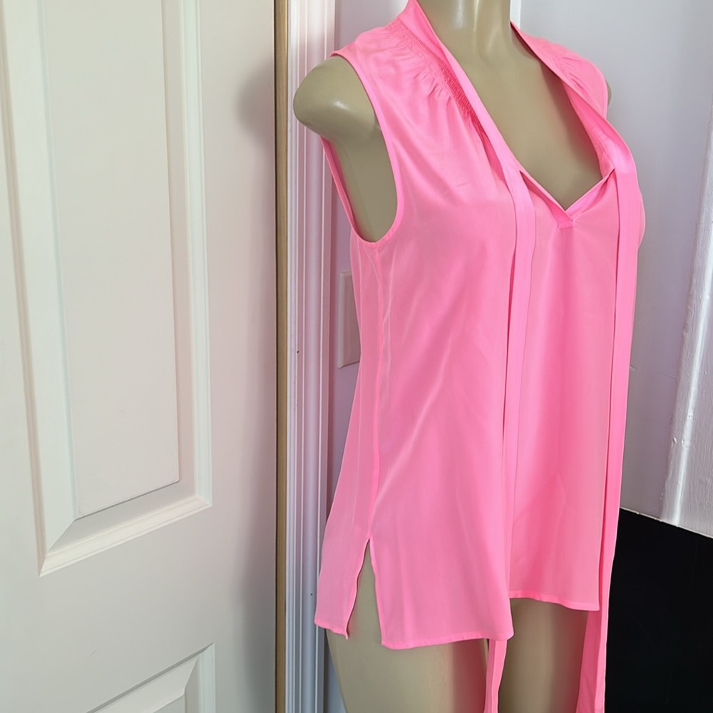 Lilly Pulitzer Pink Asymmetrical Sleeveless Blouse